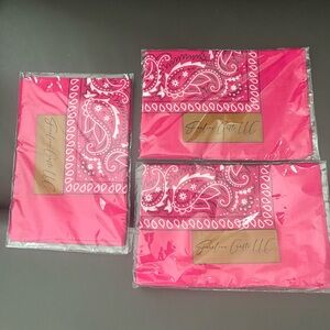 Pink Paisley Bandana Set